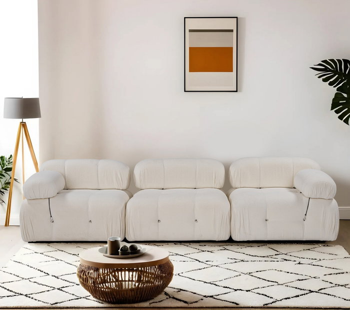 Atelier Del Sofa Bubble 3 Seater Bouclette Blanco
